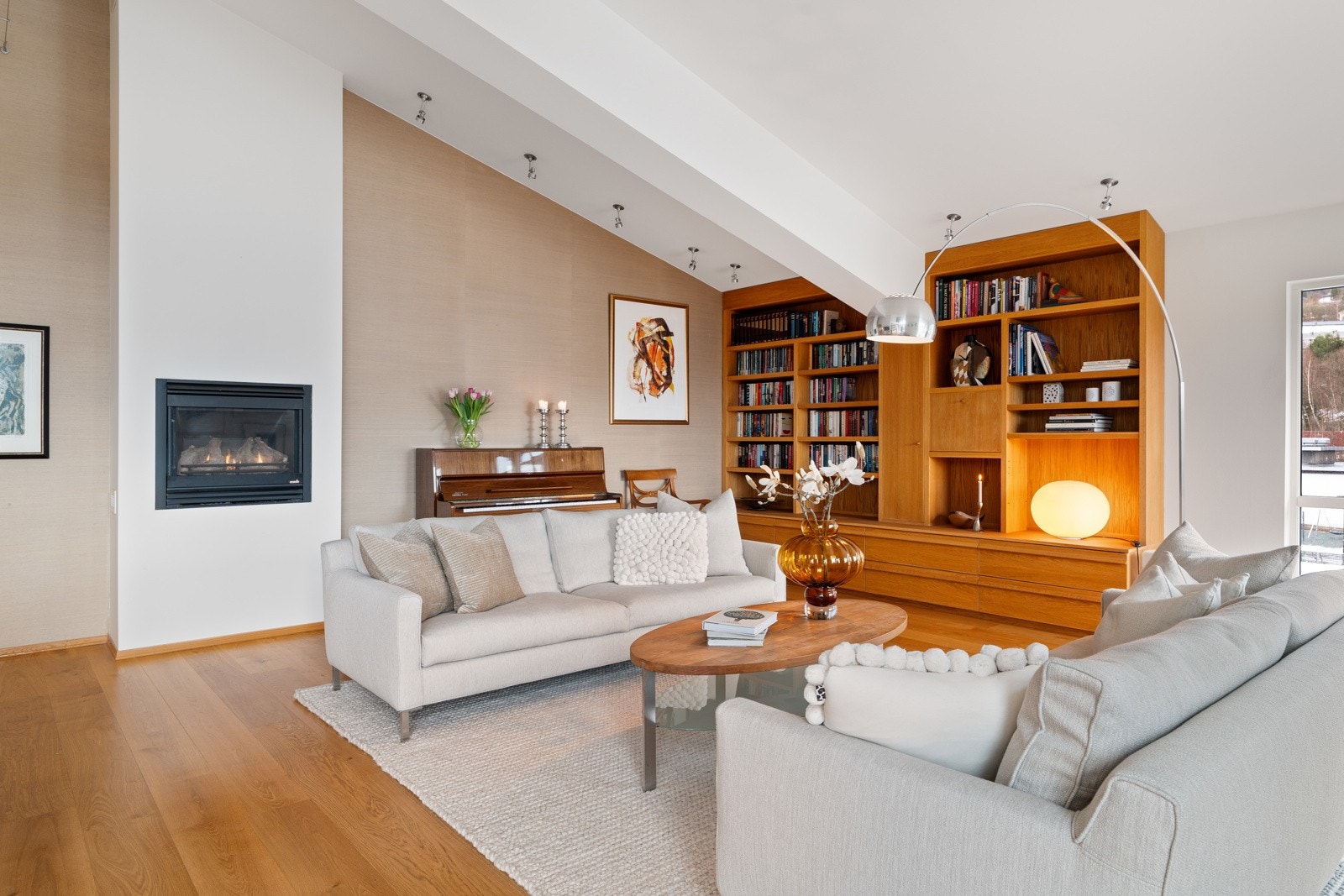 Lekker gasspeis i stuen for behagelig varme. Galleribilde