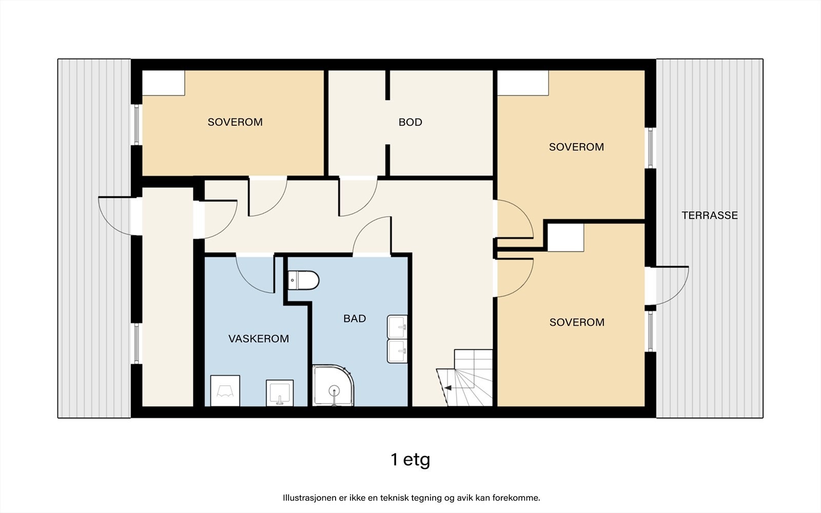 Plantegning 1. etasje Galleribilde
