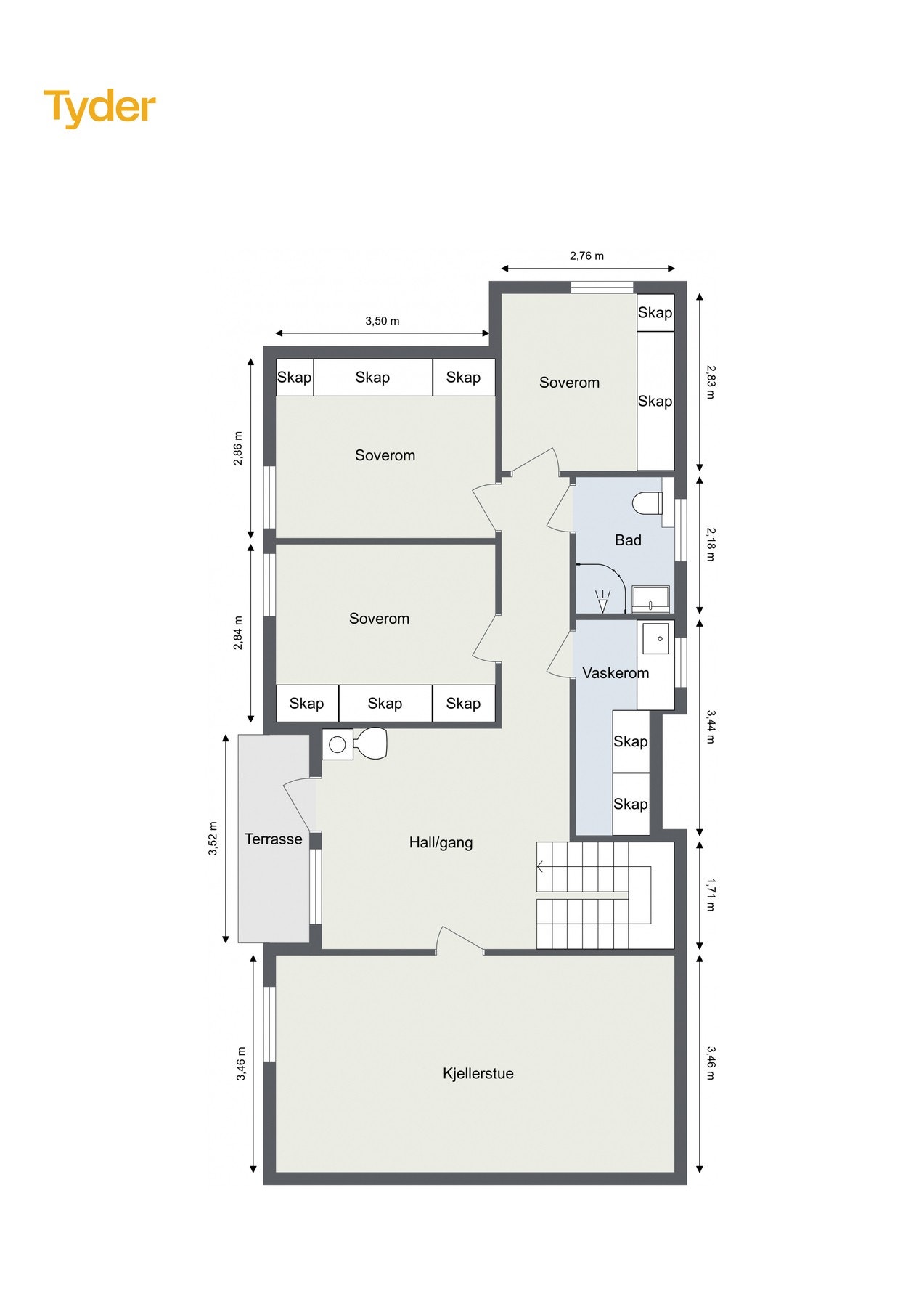 Plantegning av underetasjen | Nordre Ringåsen 12 | eiendomsmeglerne Ringerike Galleribilde