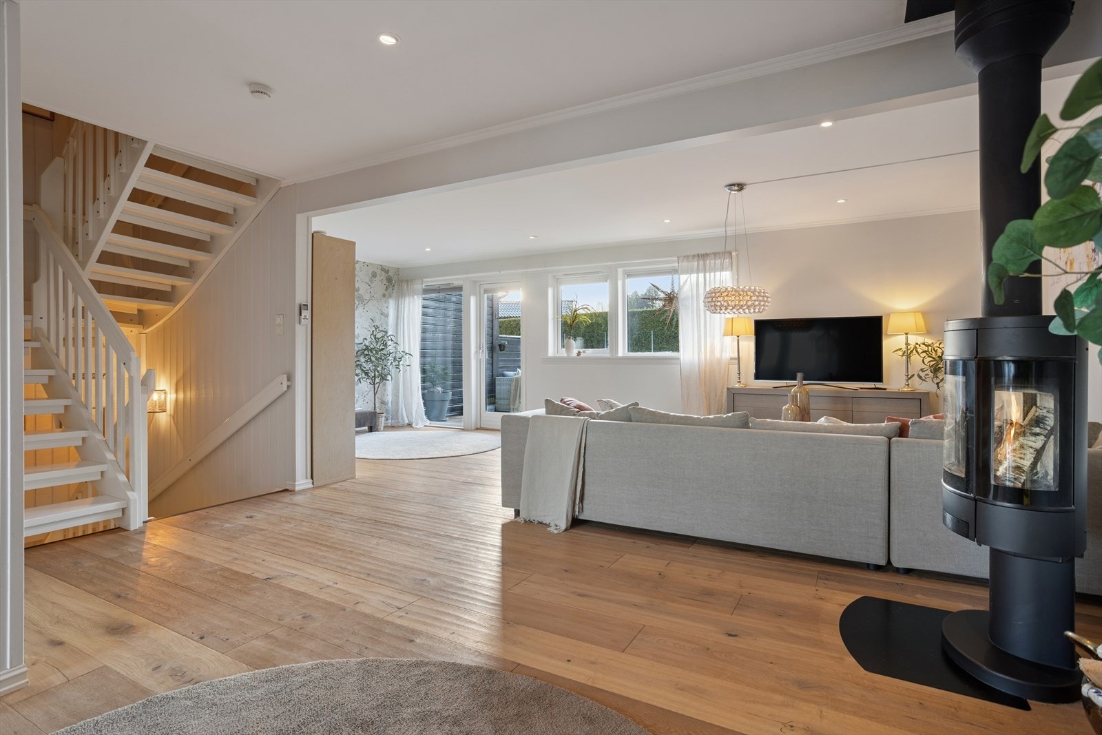 Fra stuen er det trapp videre opp til loftetasjen. Galleribilde