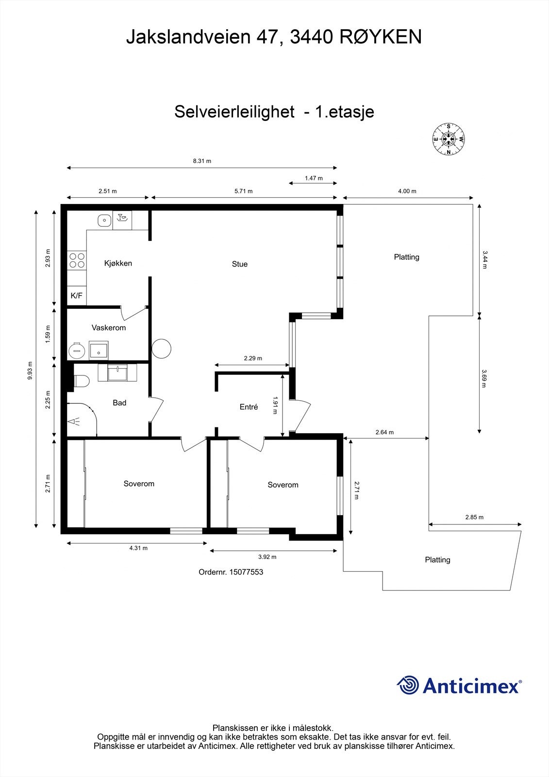 Plantegning Galleribilde