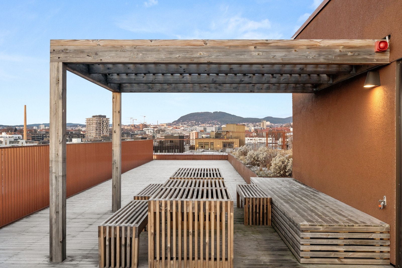 En av tre felles takterrasser med fantastisk utsikt Galleribilde