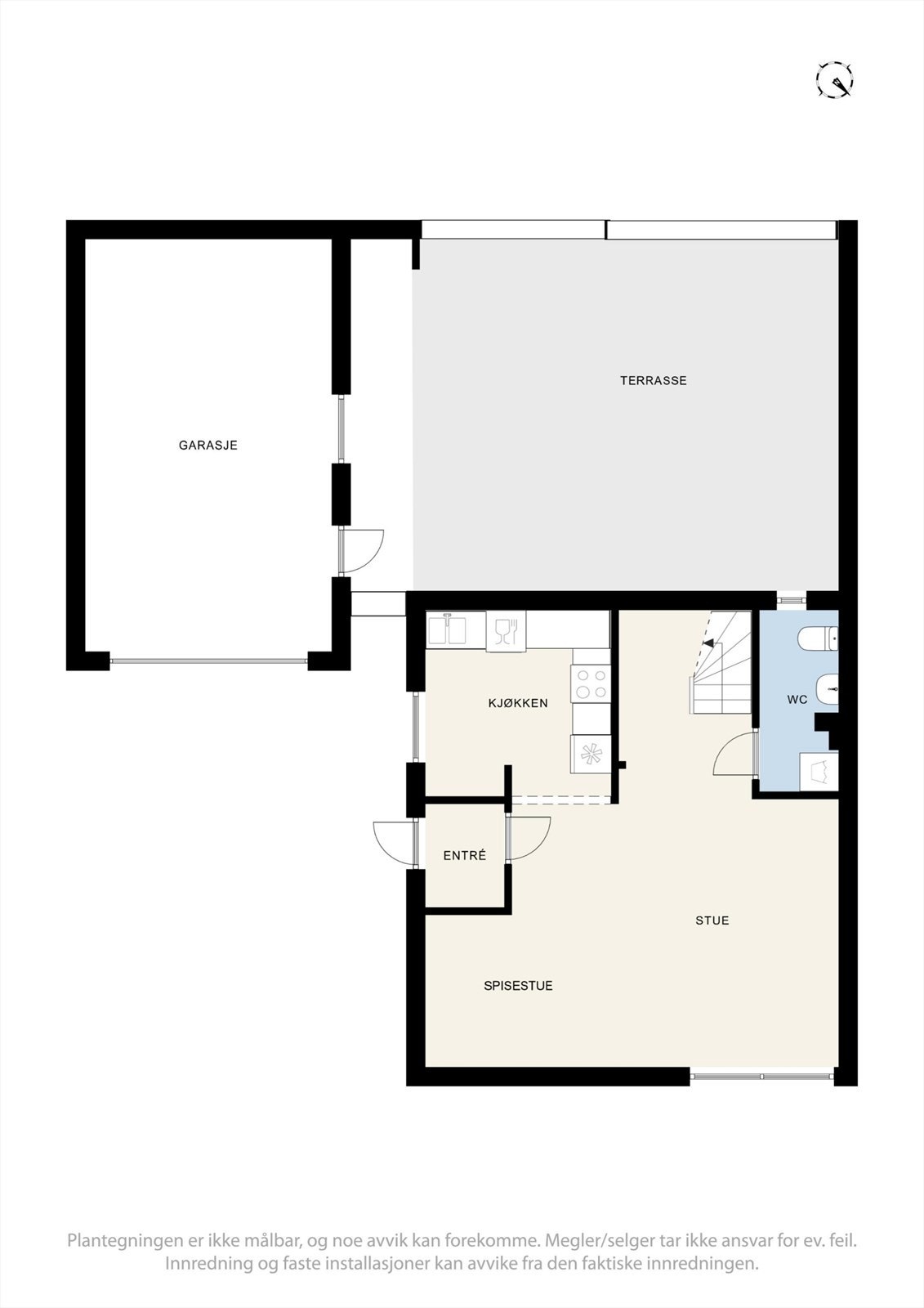 Plantegning 1. Etg - Hylkjebakken 71B. Galleribilde