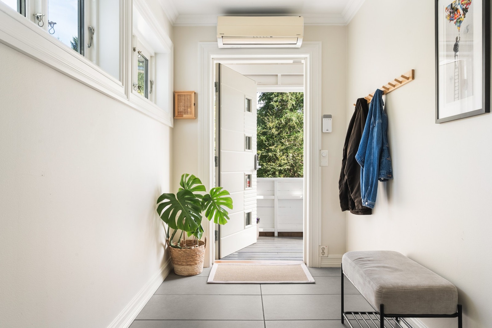 Et lyst og innbydende inngangsparti. Galleribilde