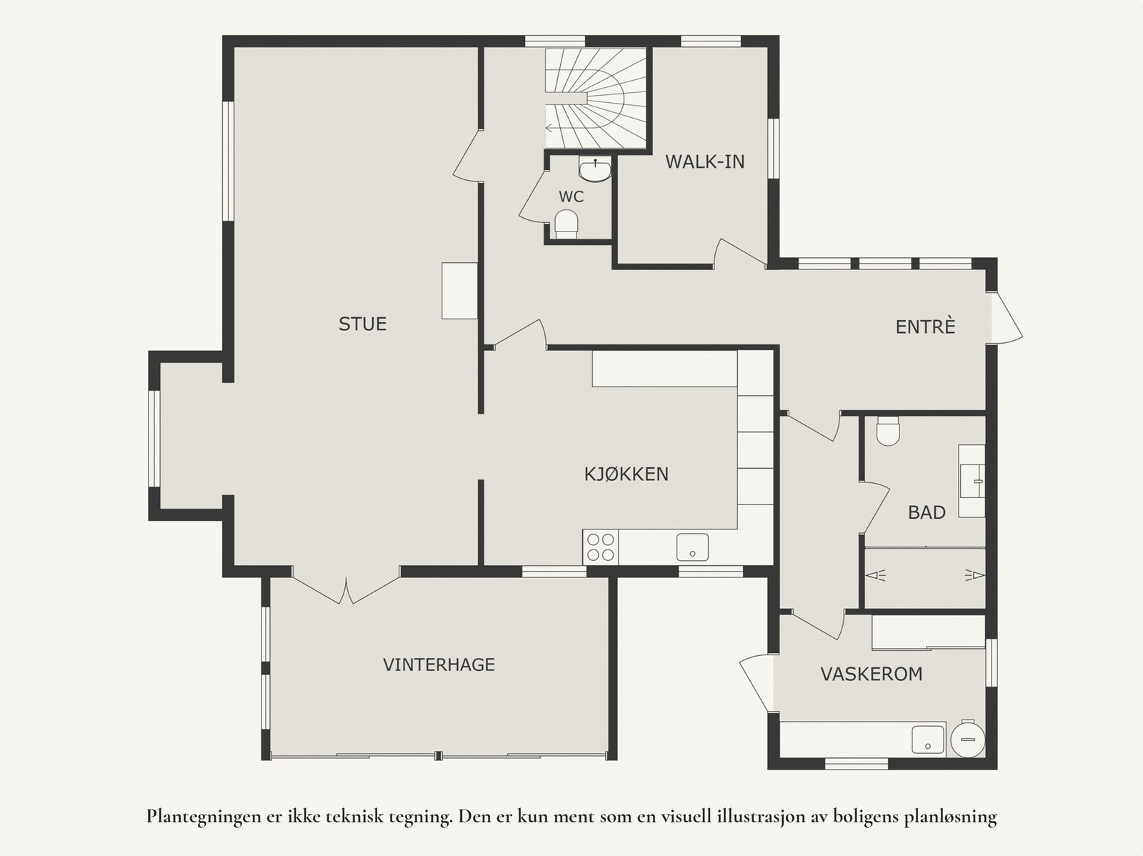 Plantegning 1 etasje. Galleribilde