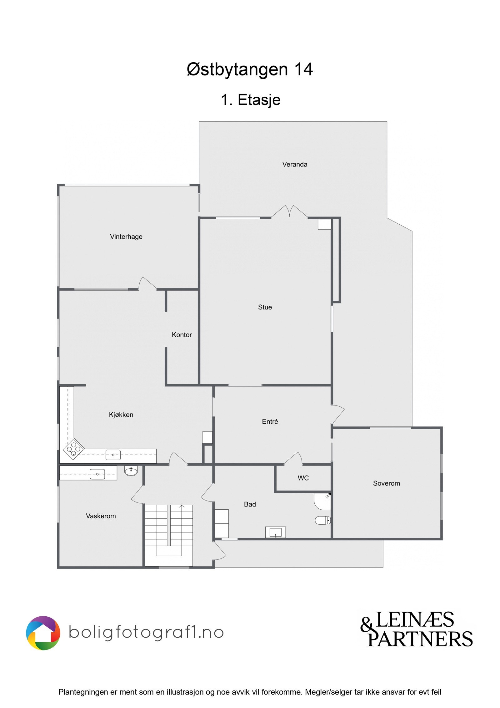 Plantegning hovedetasje. Galleribilde