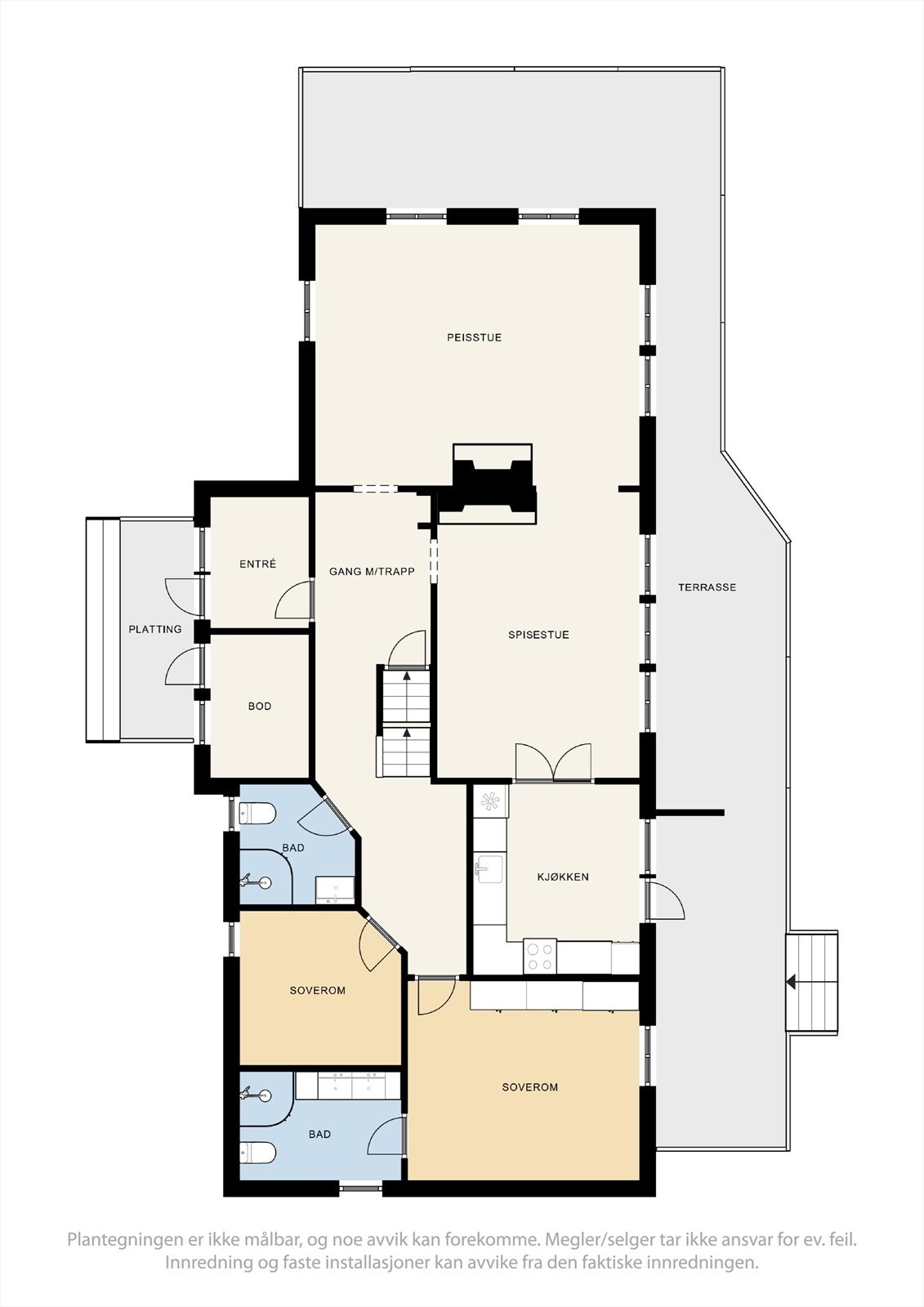 Plantegning 1. etasje. Galleribilde