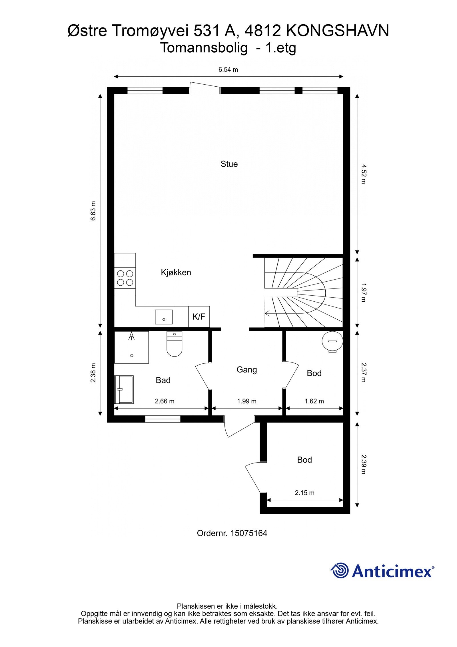 Plantegning - 1.etg Galleribilde