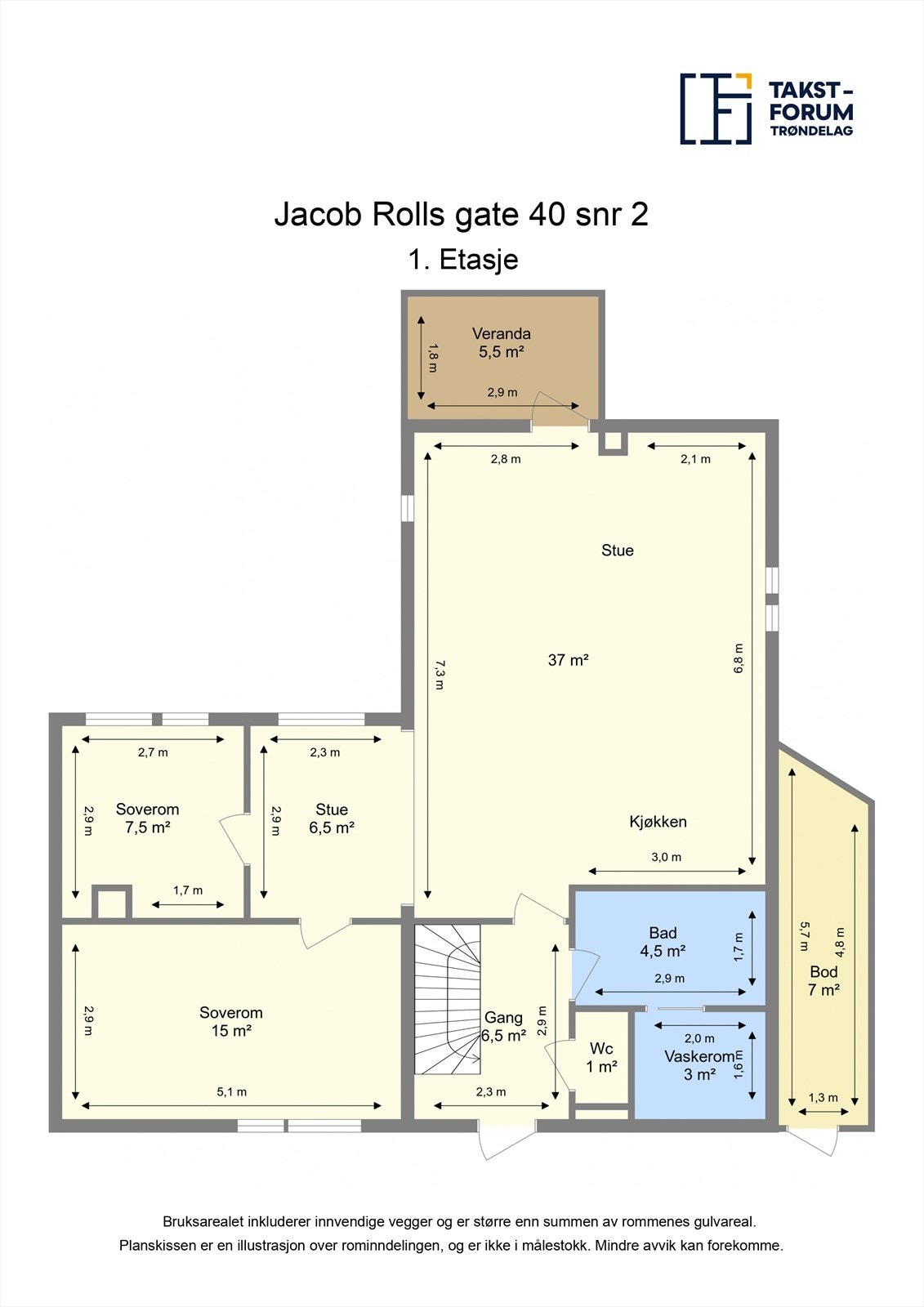 Planskisse 1.etasje Galleribilde