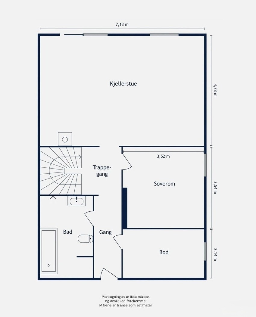 Plantegning underetasje Galleribilde