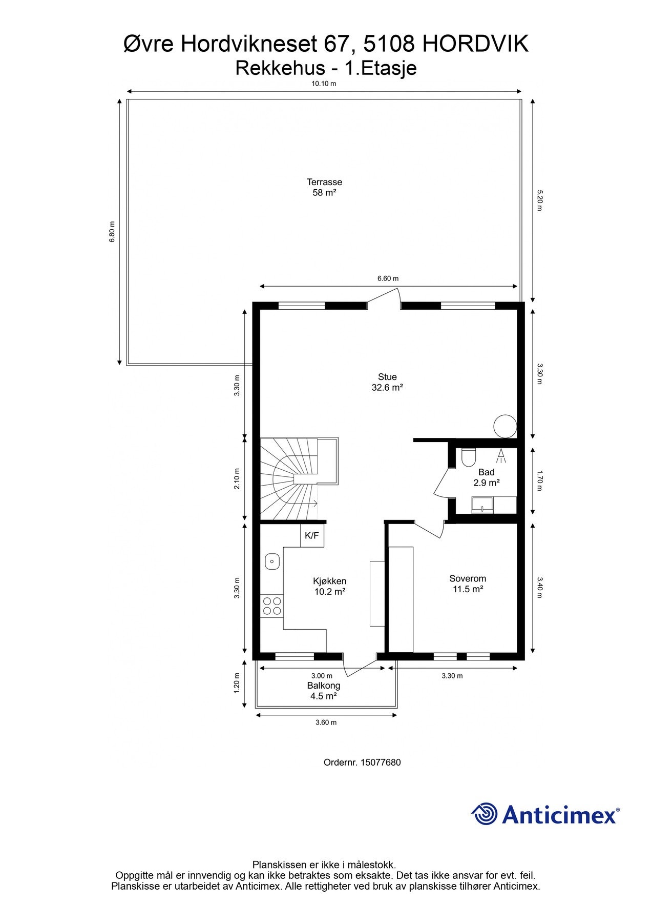Planskisse 1. etasje (det tas forbehold om feil/avvik). Galleribilde