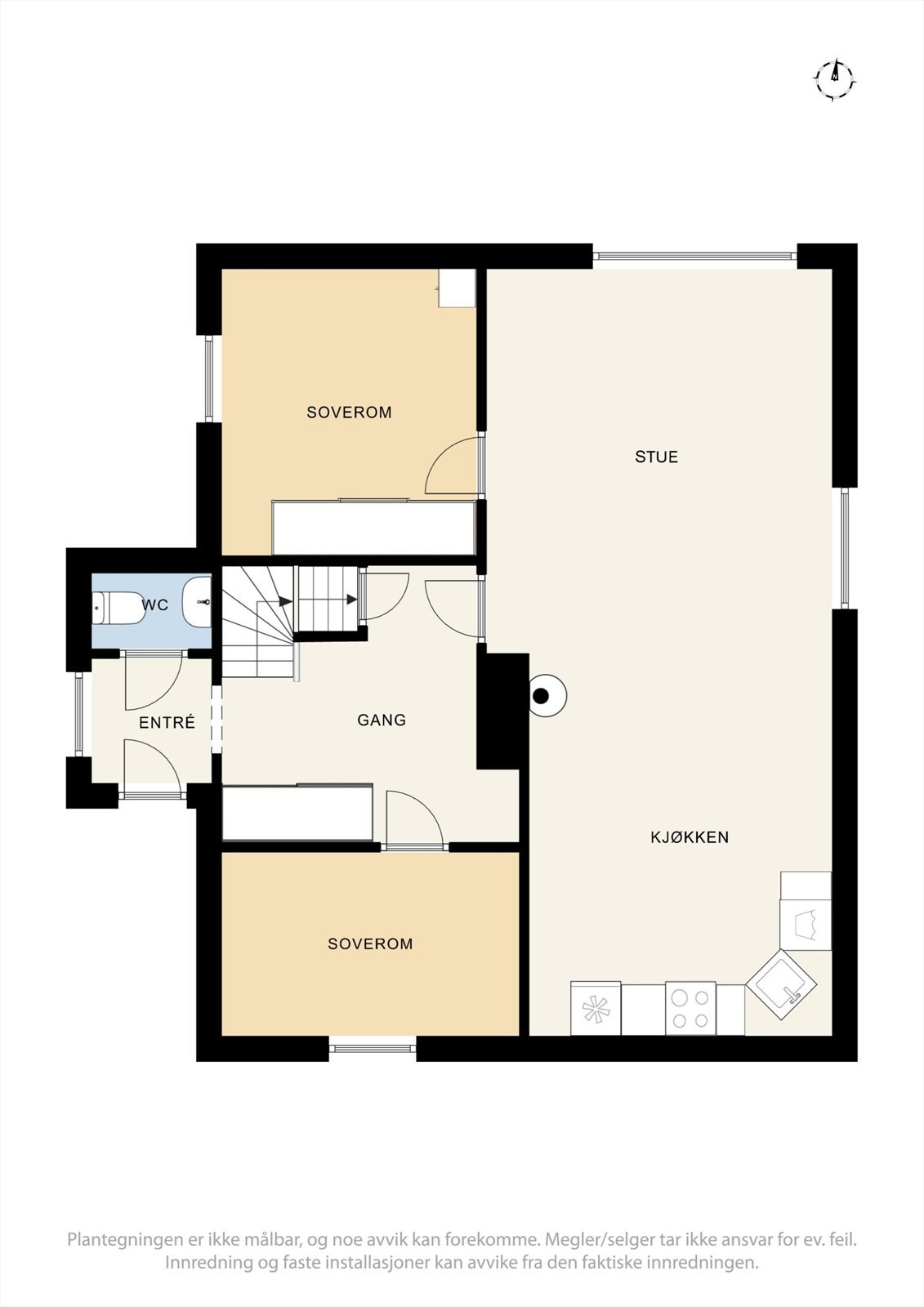 Plantegning første etasje Galleribilde