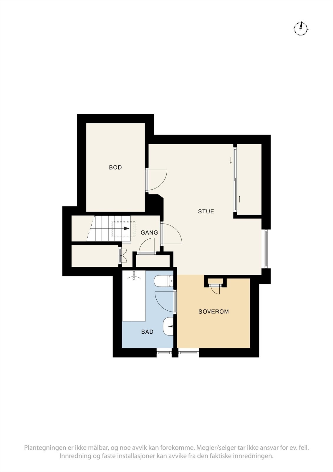 Plantegning loftsetasje Galleribilde