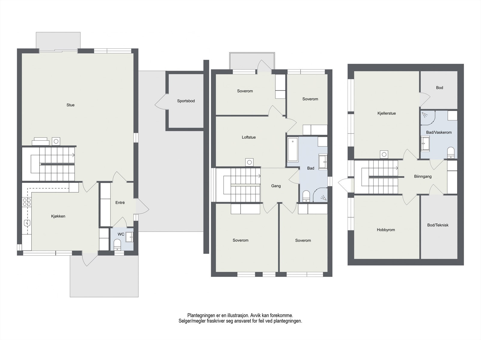 Samlet plantegning Galleribilde