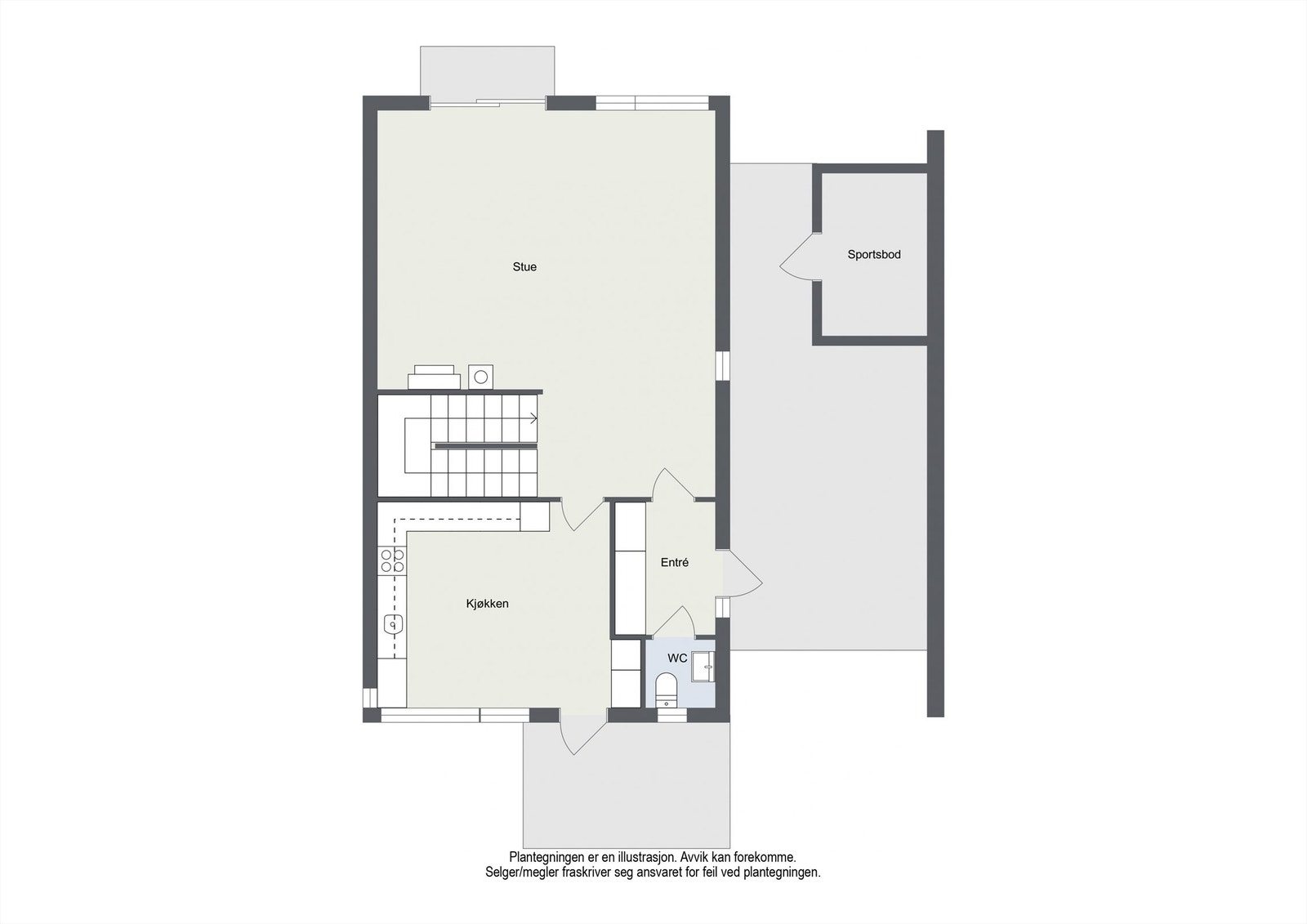 Plantegning 1.etg. Galleribilde