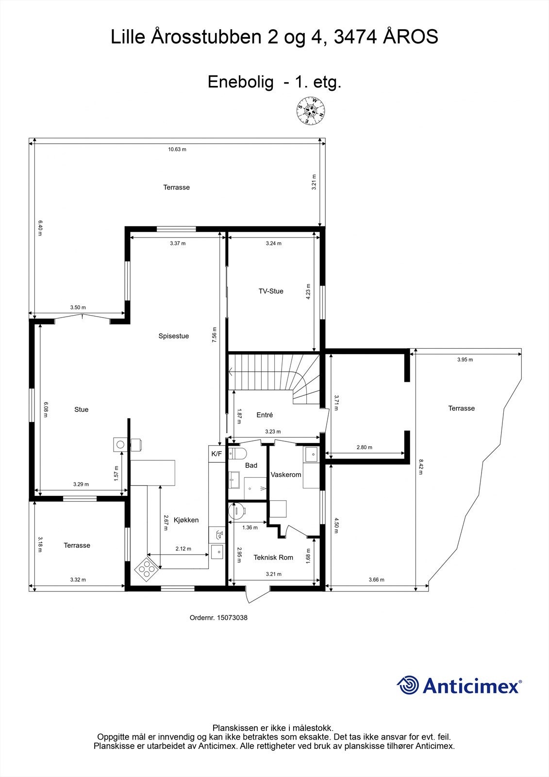 Plantegning 1.etg Galleribilde