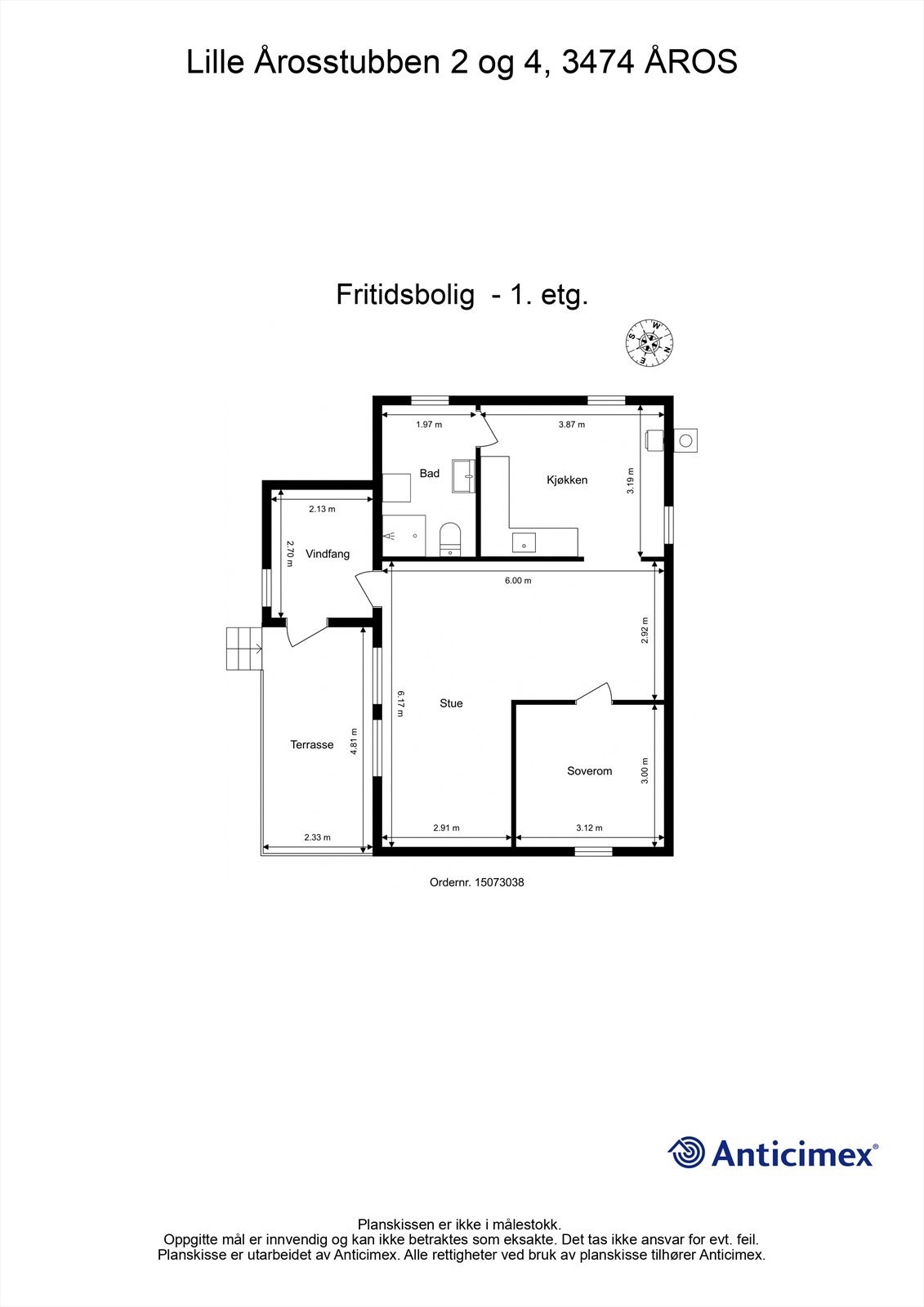 Plantegning hytte Galleribilde