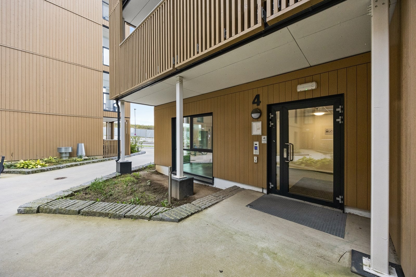 Jessheim Sør Elveparken 1 og 2 er et boligsameie med totalt 124 seksjoner. Galleribilde