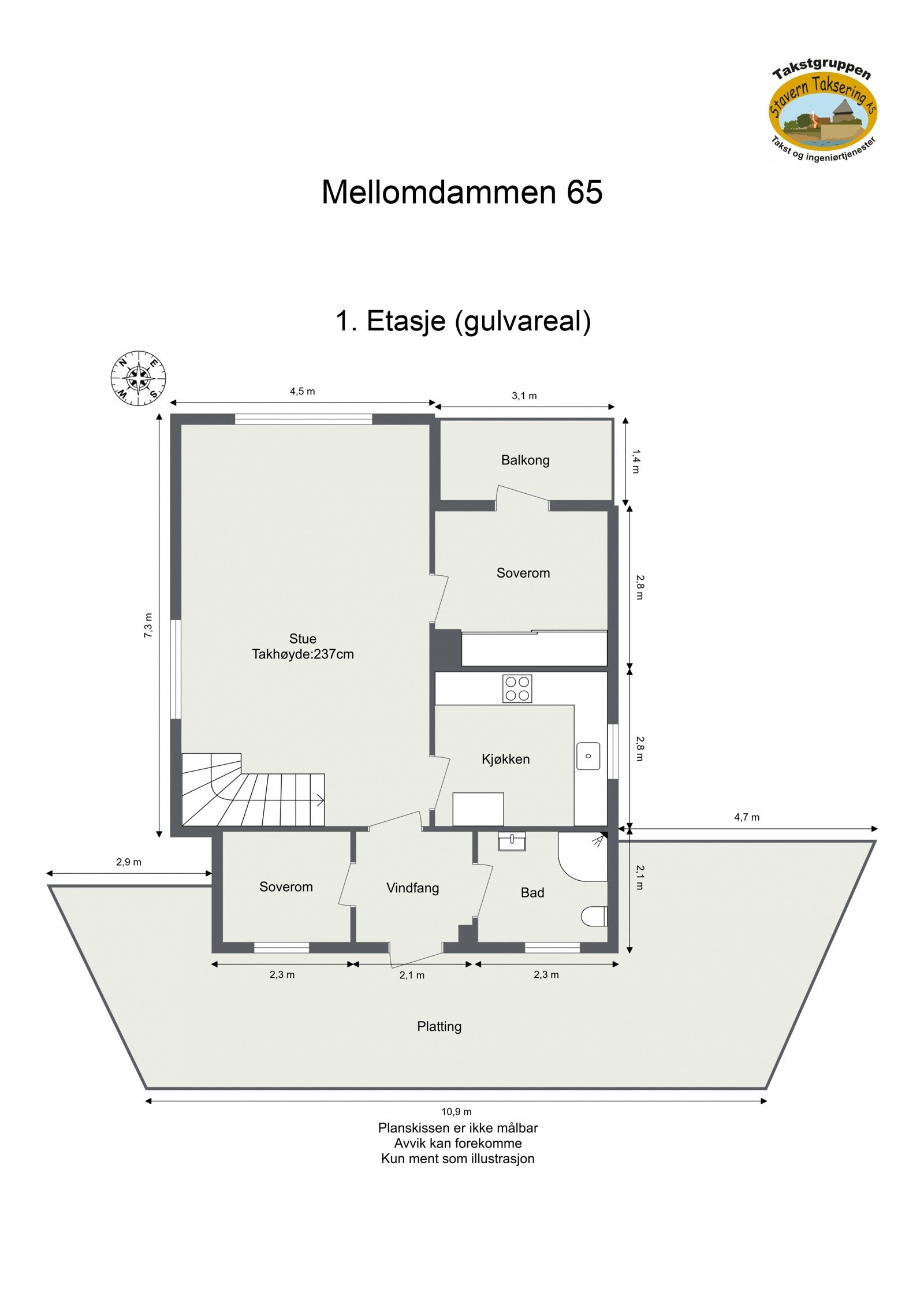 Plantegning - Første etasje. Galleribilde