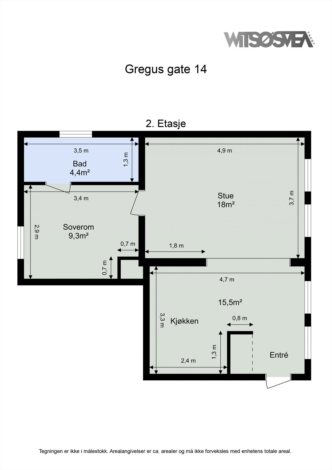 Planskisse 2. etasje. Galleribilde