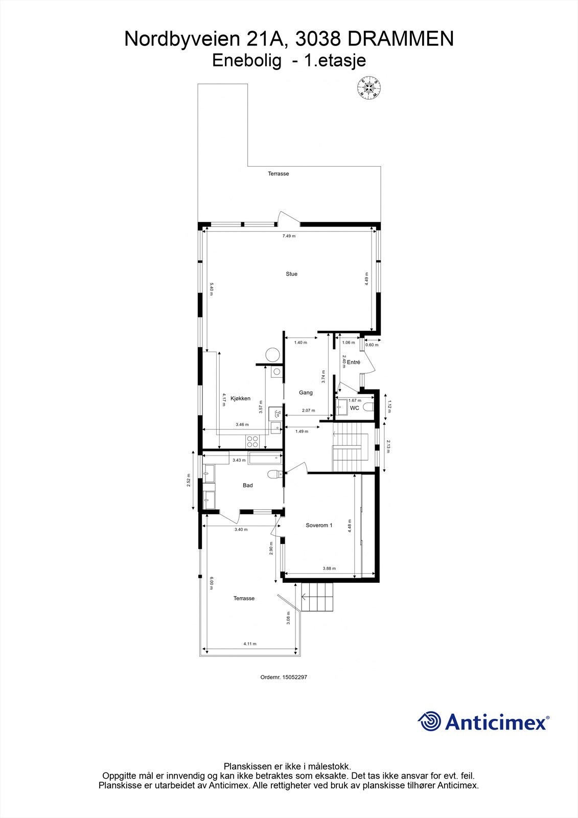 Plantegning 1. etasje Galleribilde