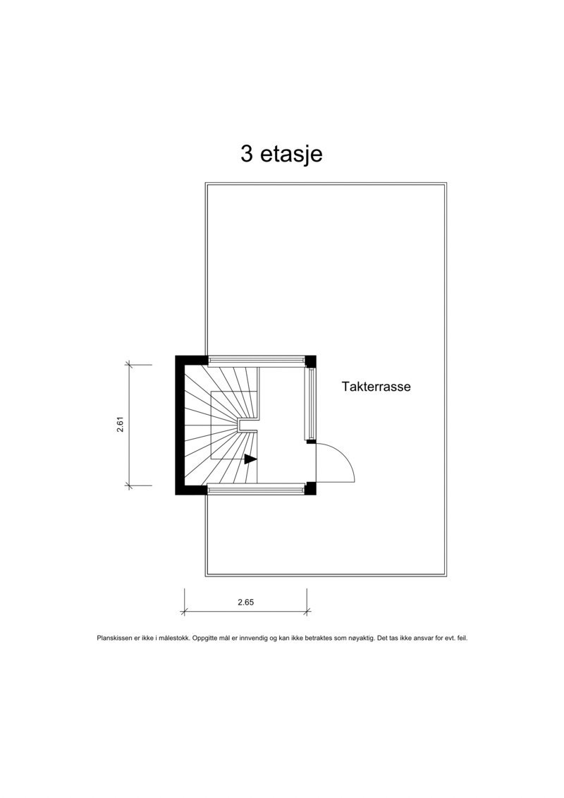 Plantegning 3. etasje Galleribilde