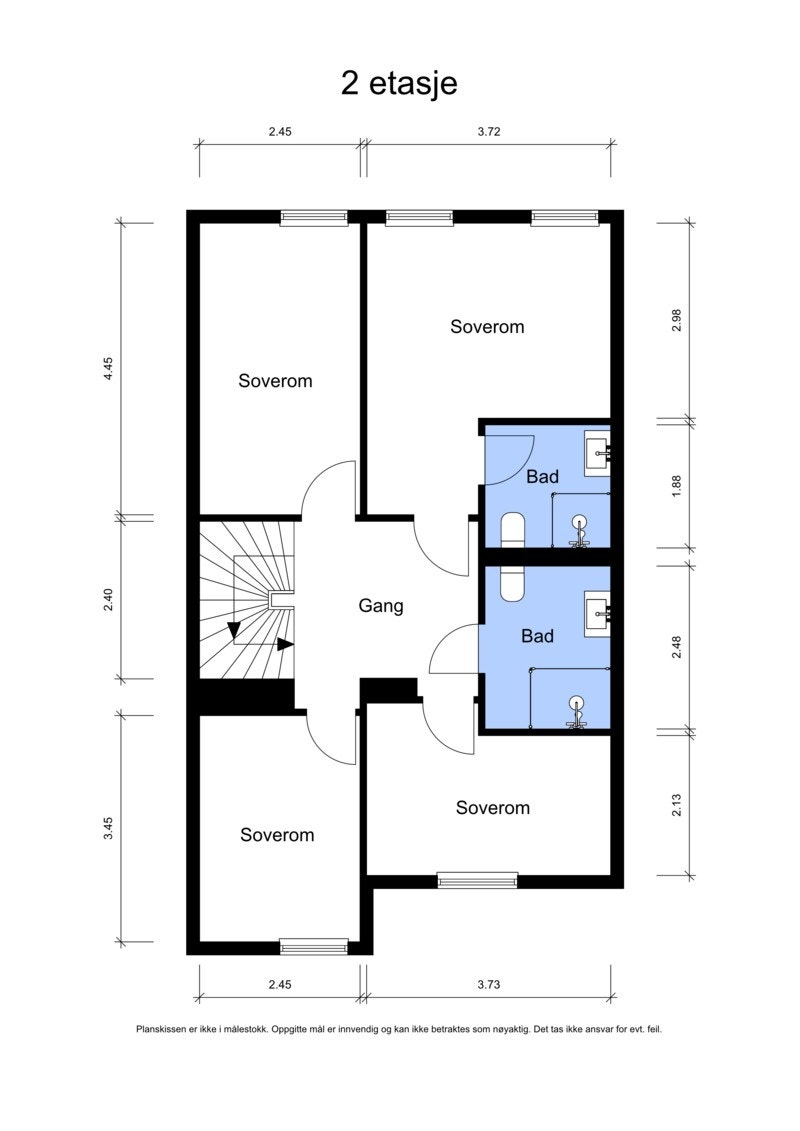 Plantegning 2. etasje Galleribilde