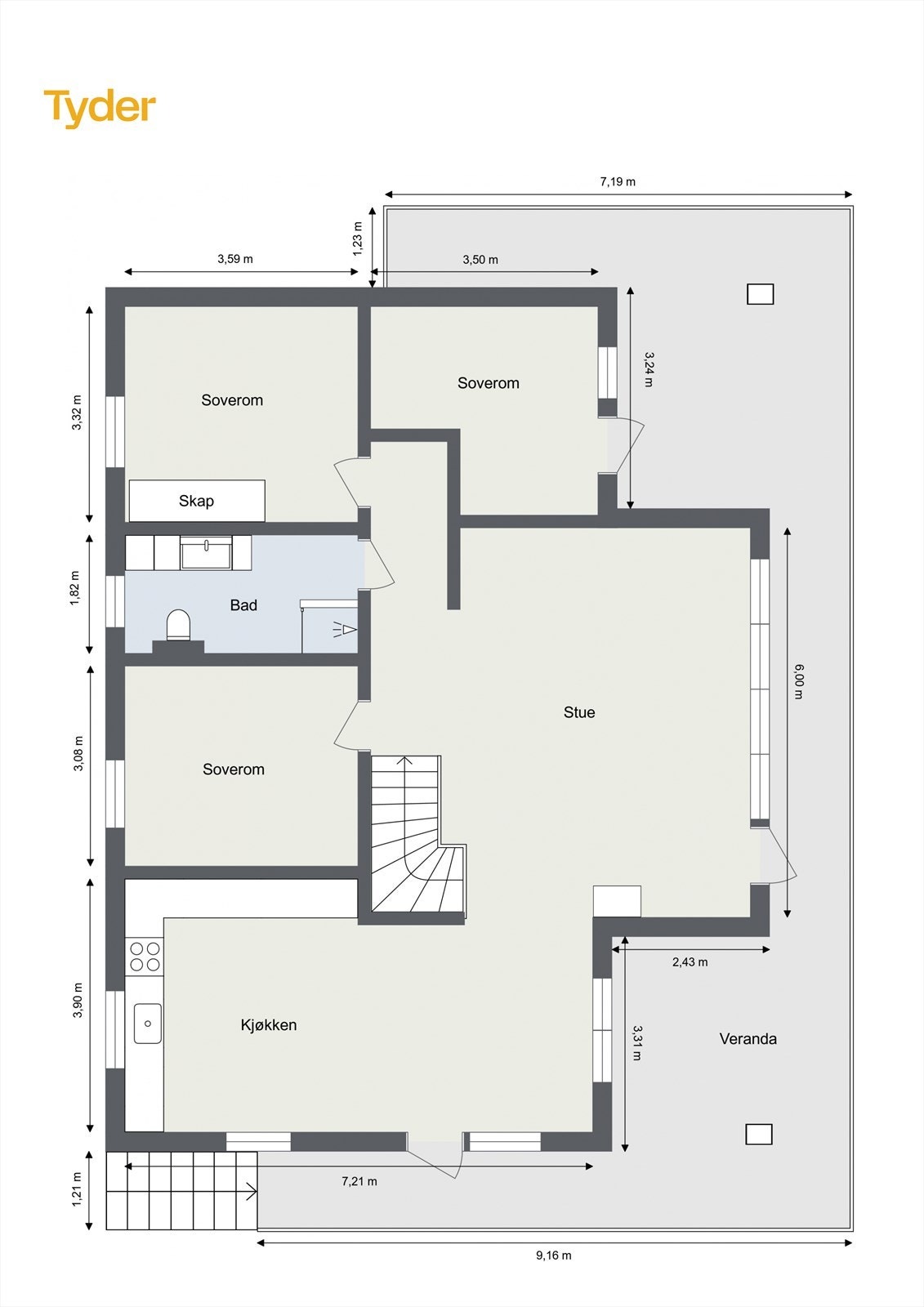 Plantegning - 1. etasje Galleribilde