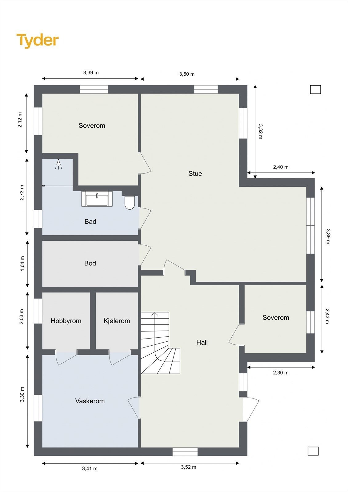 Plantegning: underetasje Galleribilde