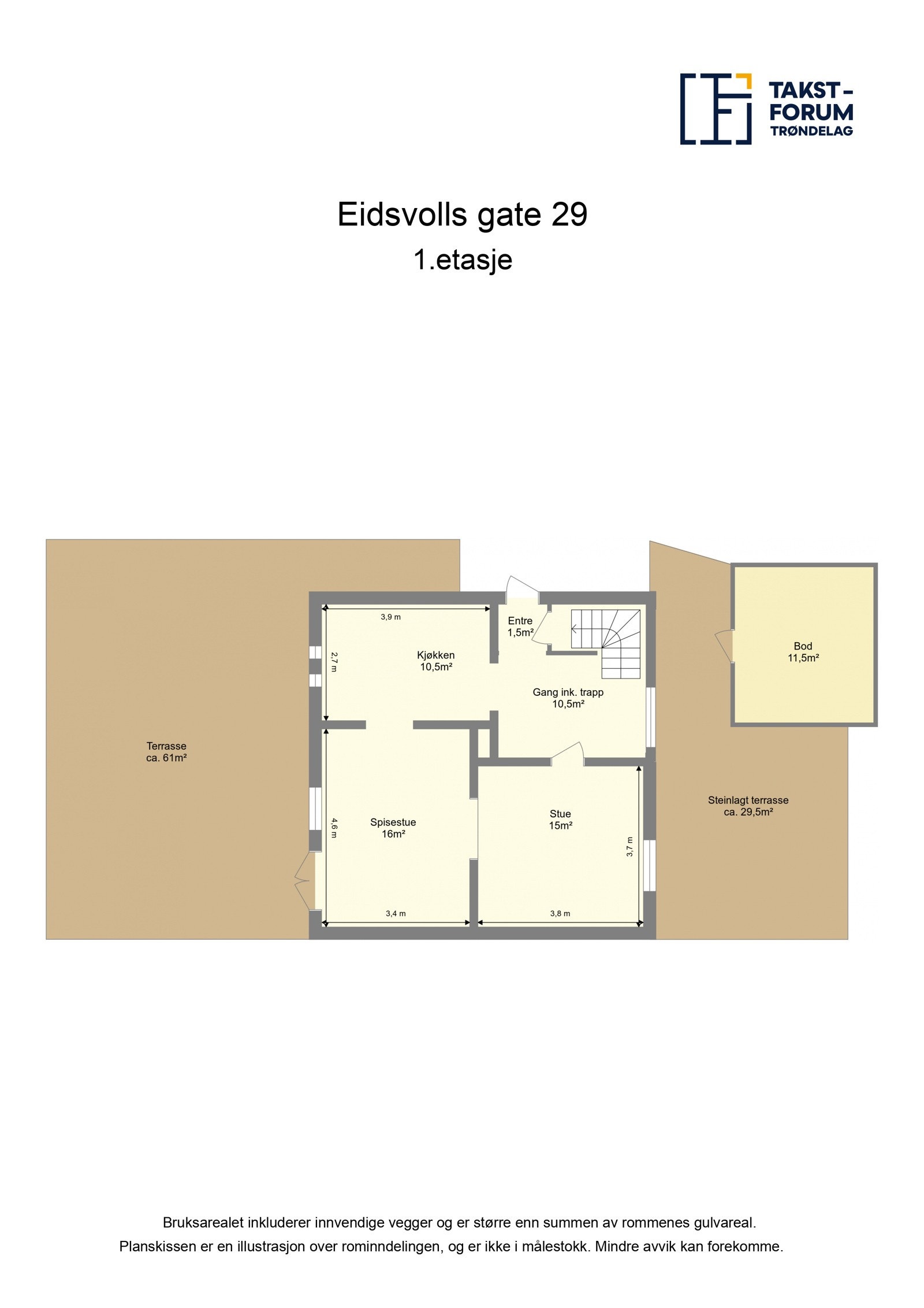 Planskisse 1.etasje. Galleribilde