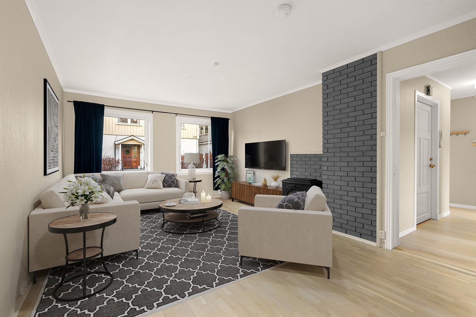 Velkommen til Kaptein Bødtkers gate 34A! En nylig oppgradert 4-romsleilighet midt i Kristiansund Sentrum Galleribilde