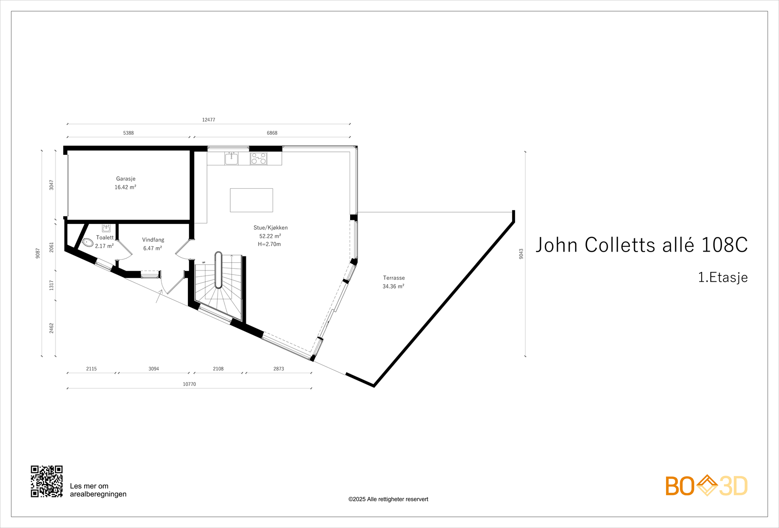 Plantegning 1. etasje Galleribilde
