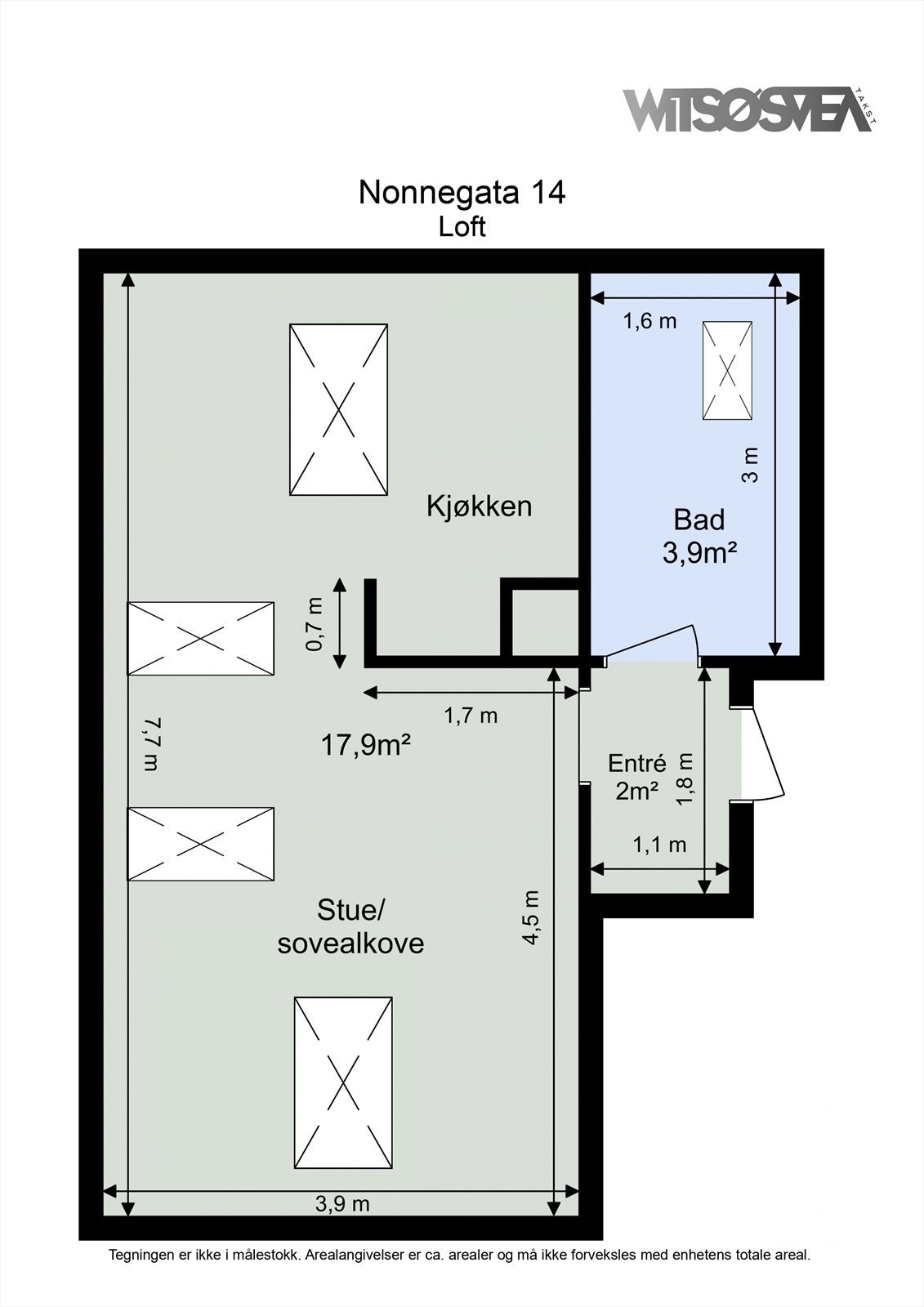 Planskisse 4. etasje Galleribilde