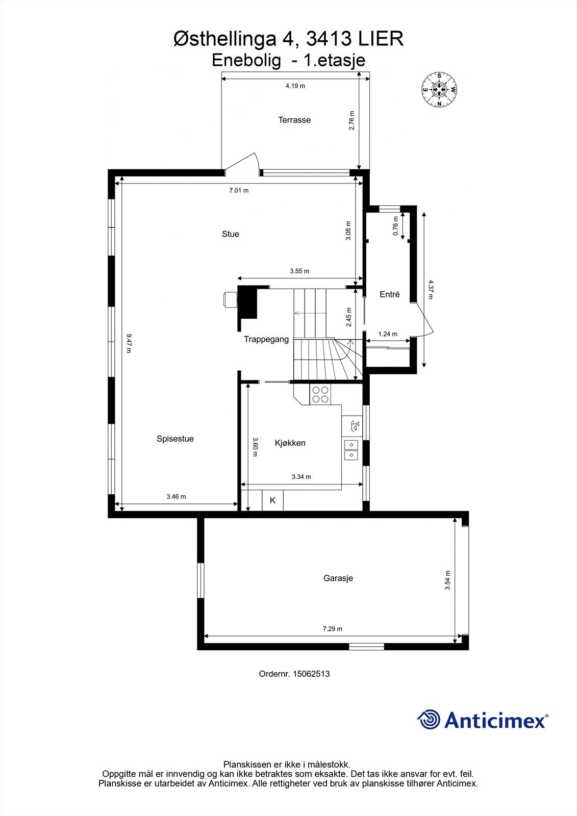 Plantegning 1. etasje Galleribilde