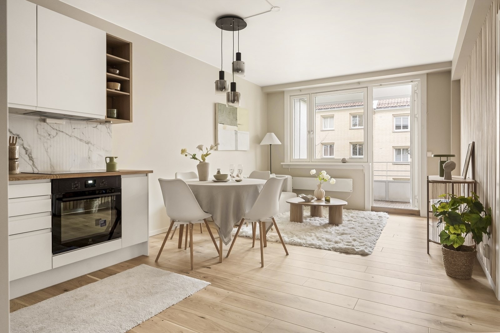 Gjennomgående parkettgulv. Galleribilde