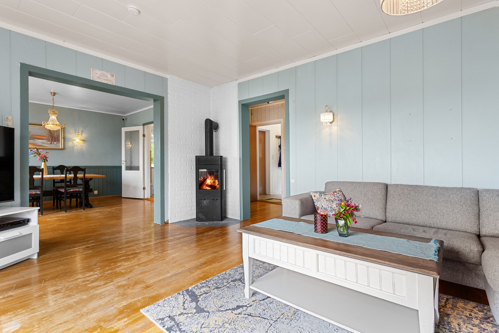 Frittstående rentbrennende peisovn fra 2017 Galleribilde