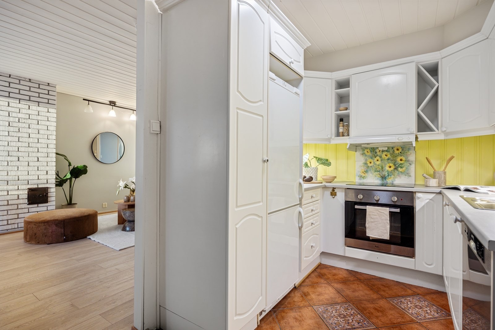 Delvis åpen løsning mot stue Galleribilde