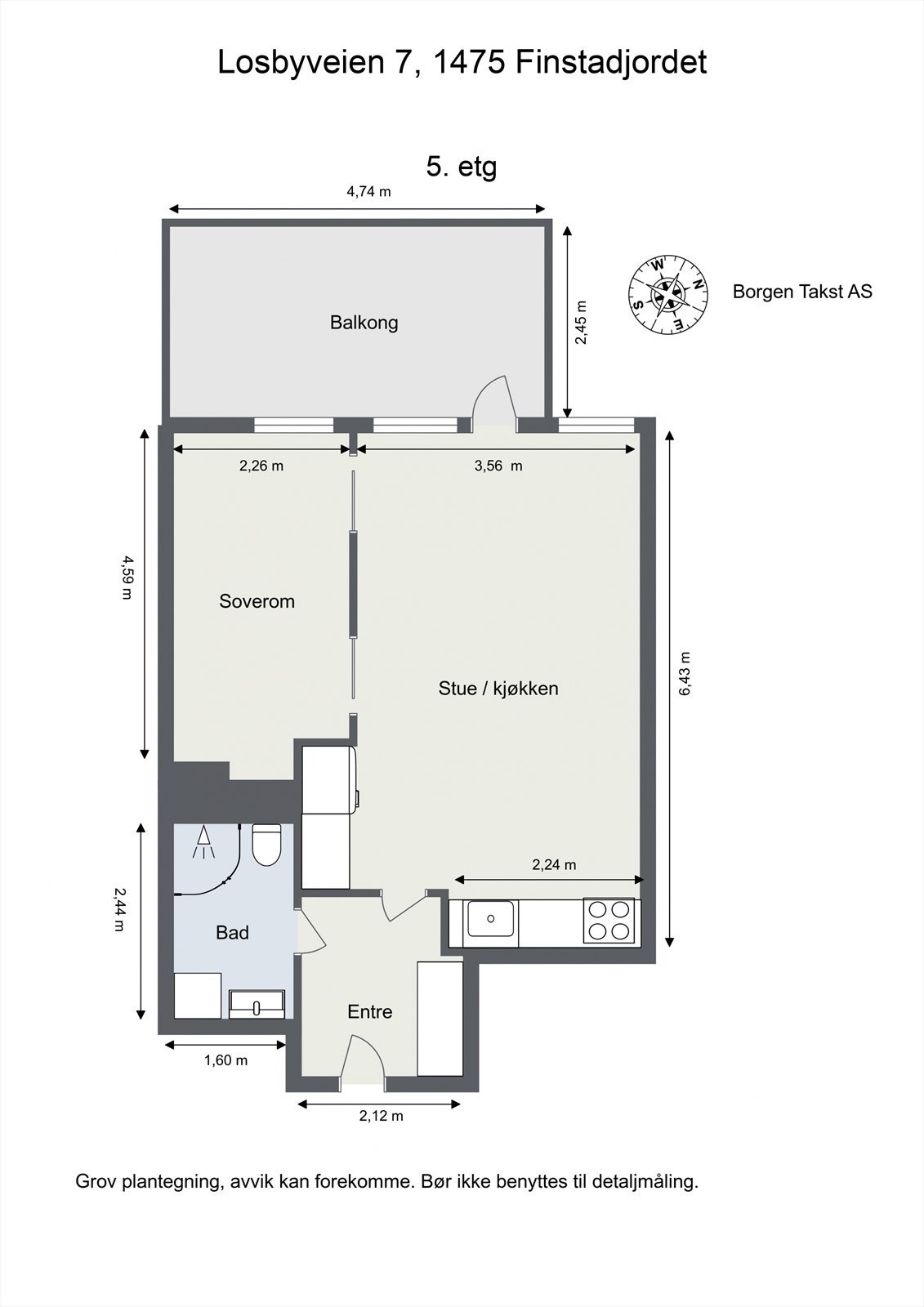 Plantegning med mål. Galleribilde