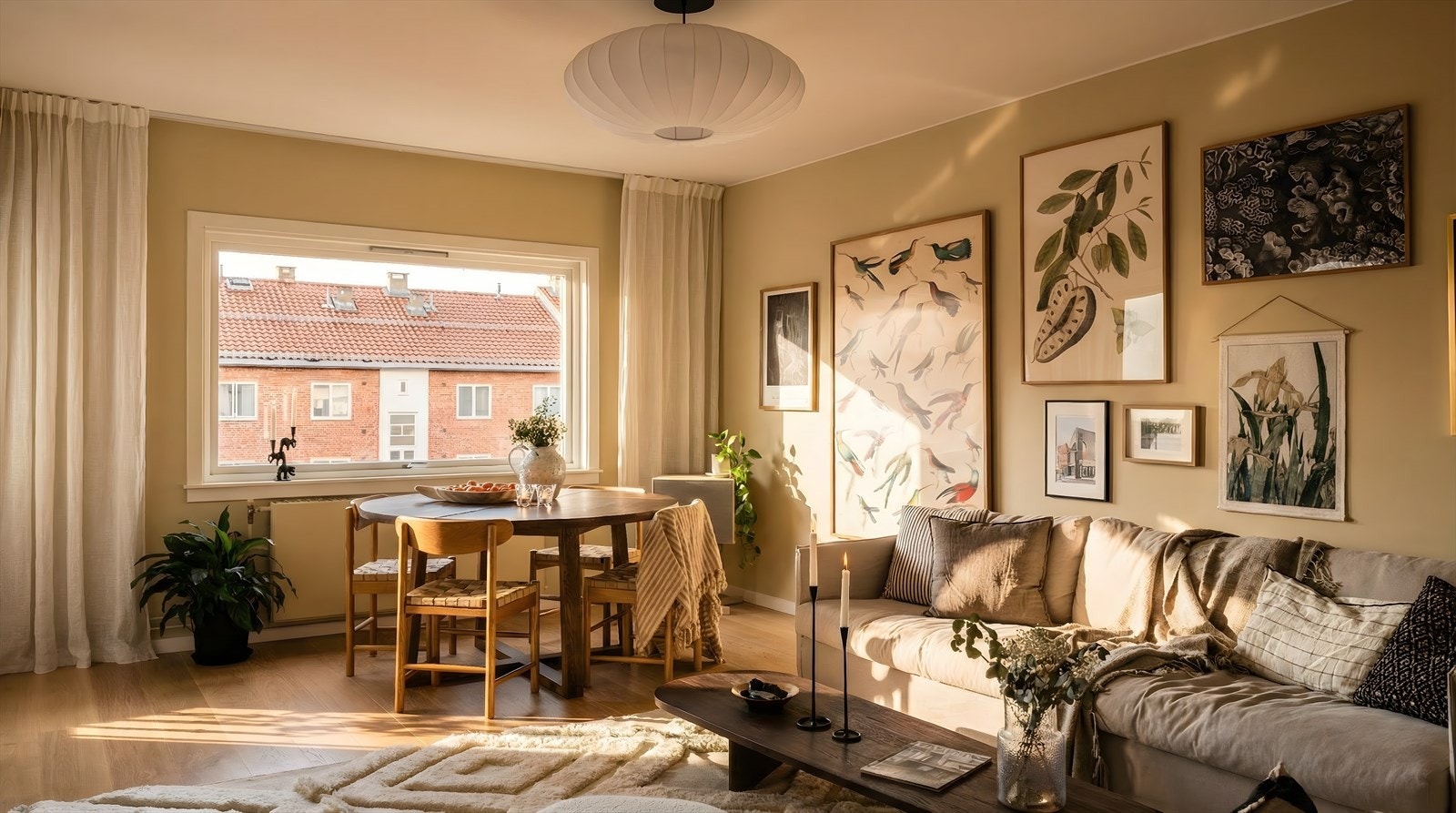 Store vindusflater gir herlig naturlig lys og en åpen romfølelse. Galleribilde