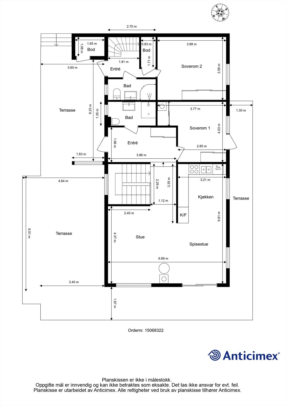 Plantegning - Enebolig - 1.etasje Galleribilde