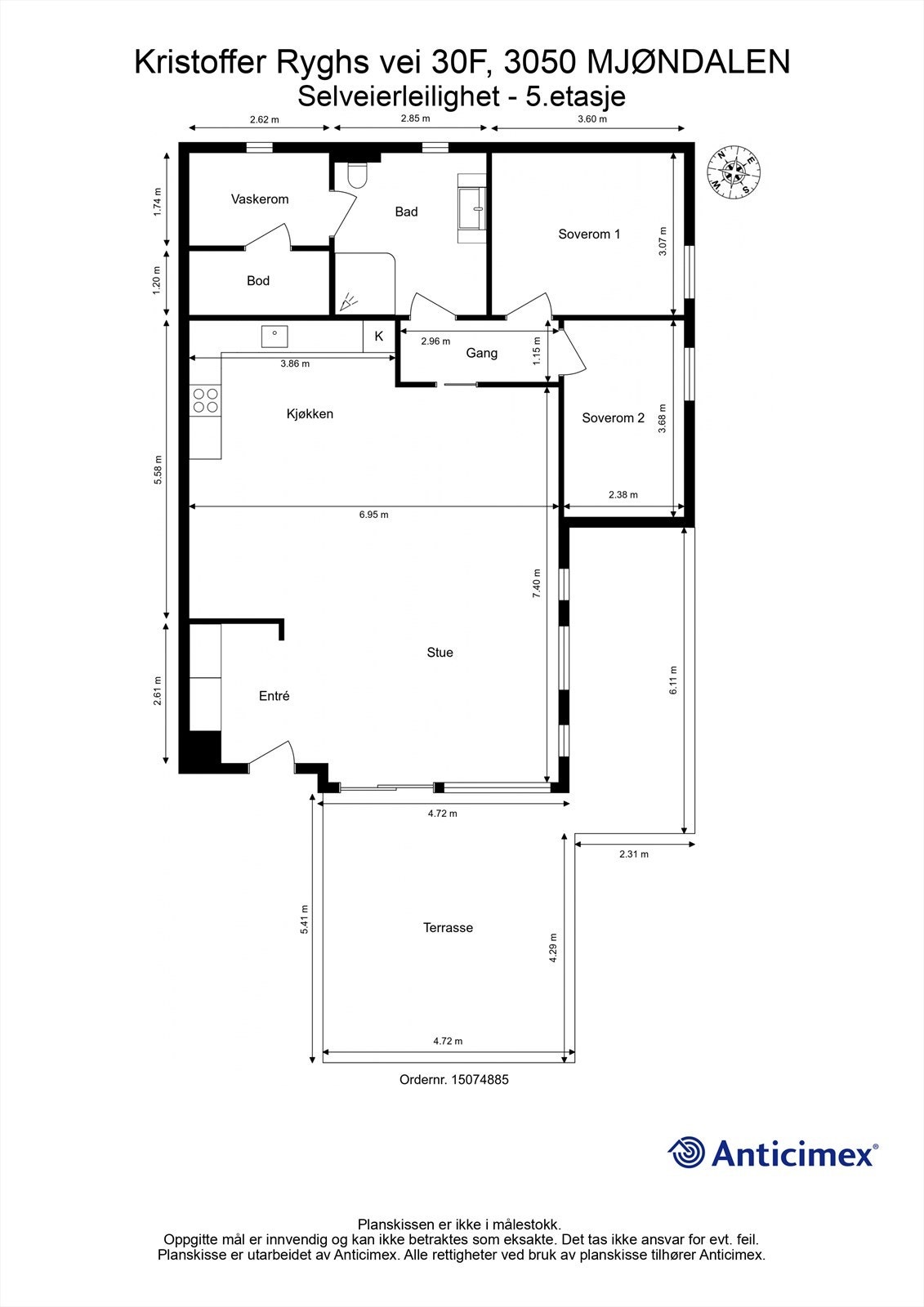 Plantegning - 5. etasje Galleribilde