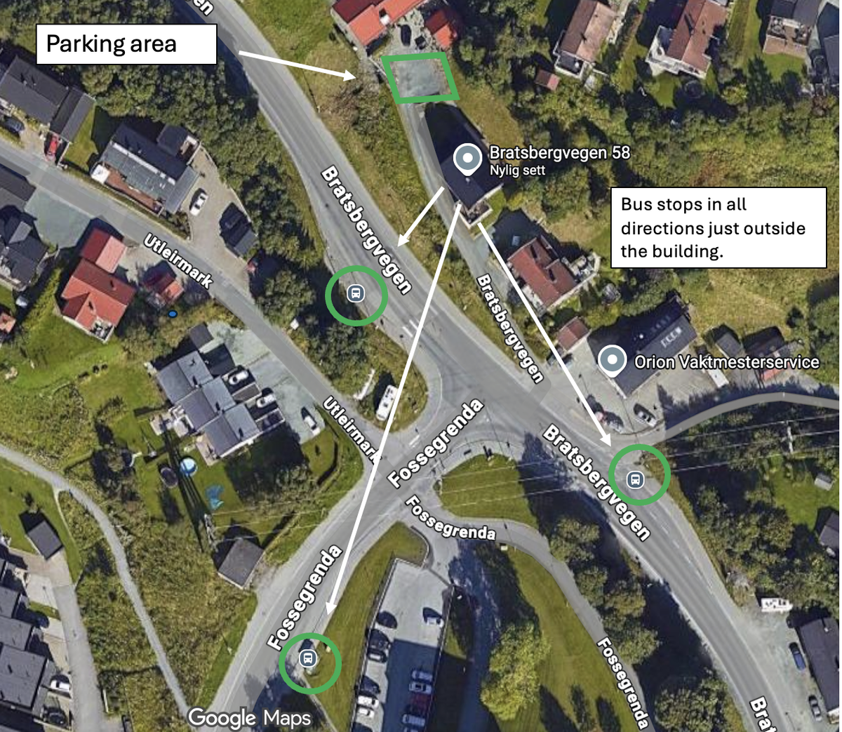 Parkering og busstopp Galleribilde