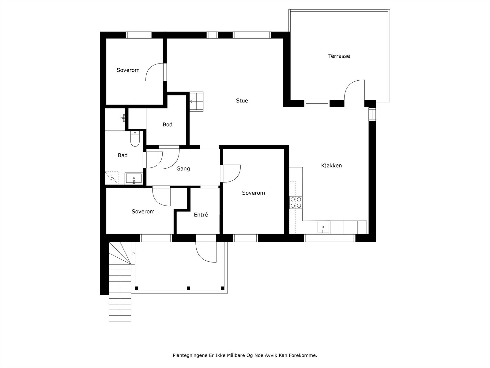 Plantegning hovedetasje. Galleribilde
