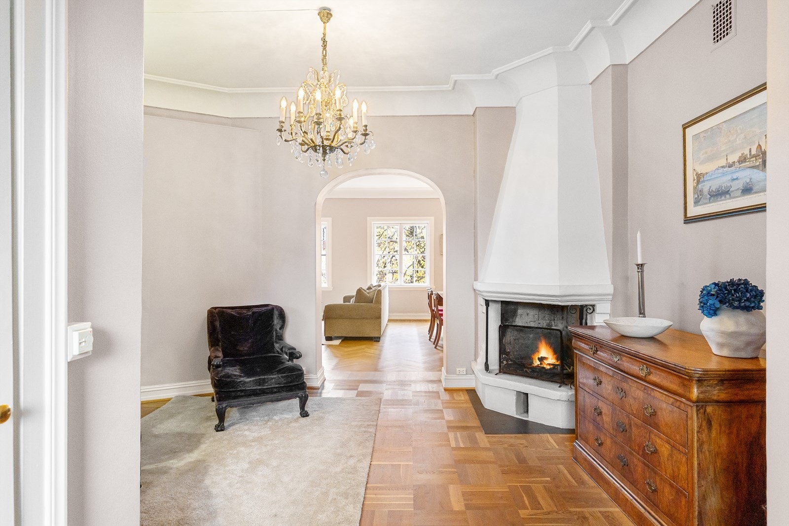 Peisovnen gir lun varme og skaper hyggelig stemning. Galleribilde