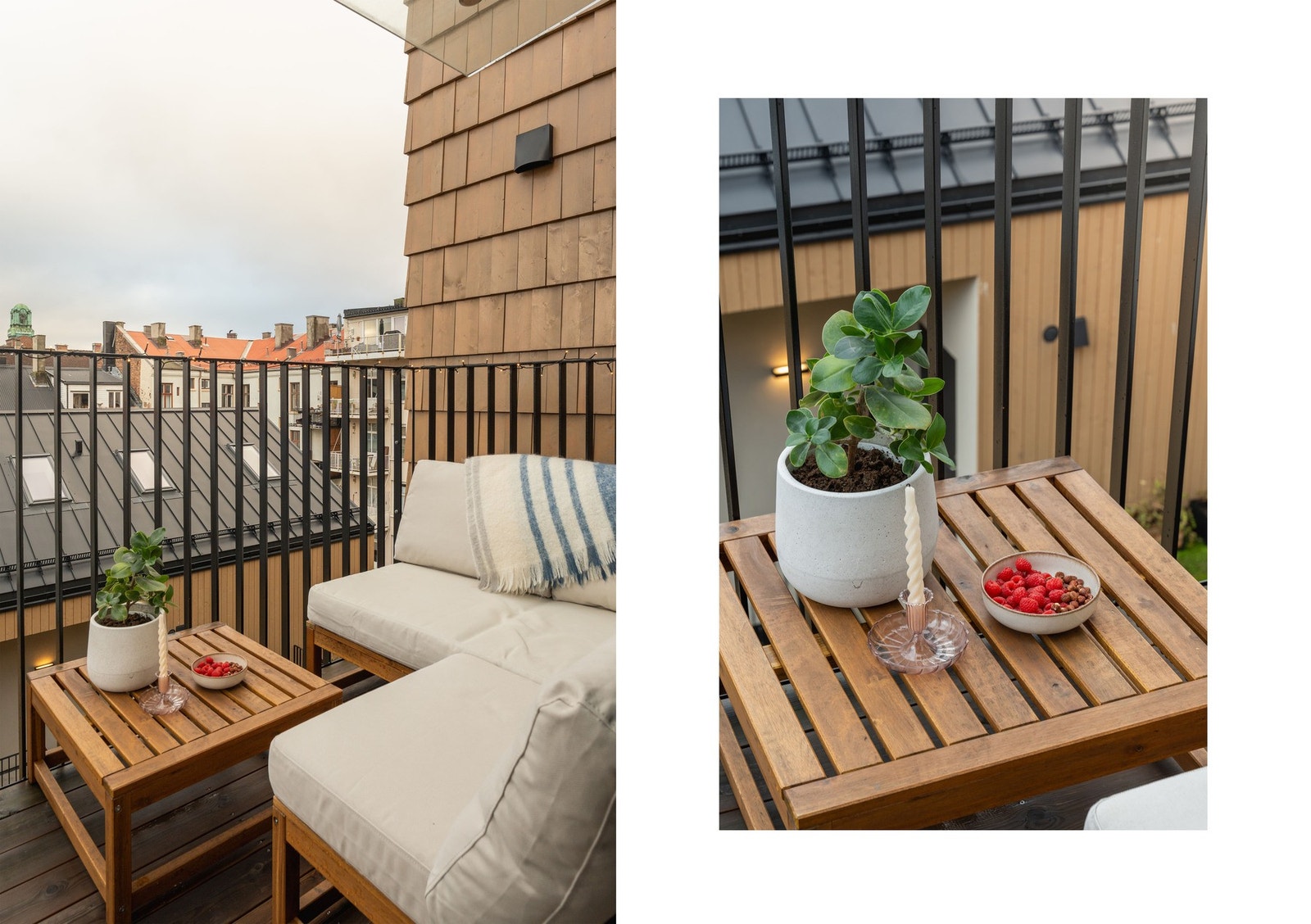 Balkongen er vestvendt med gode solforhold. Galleribilde