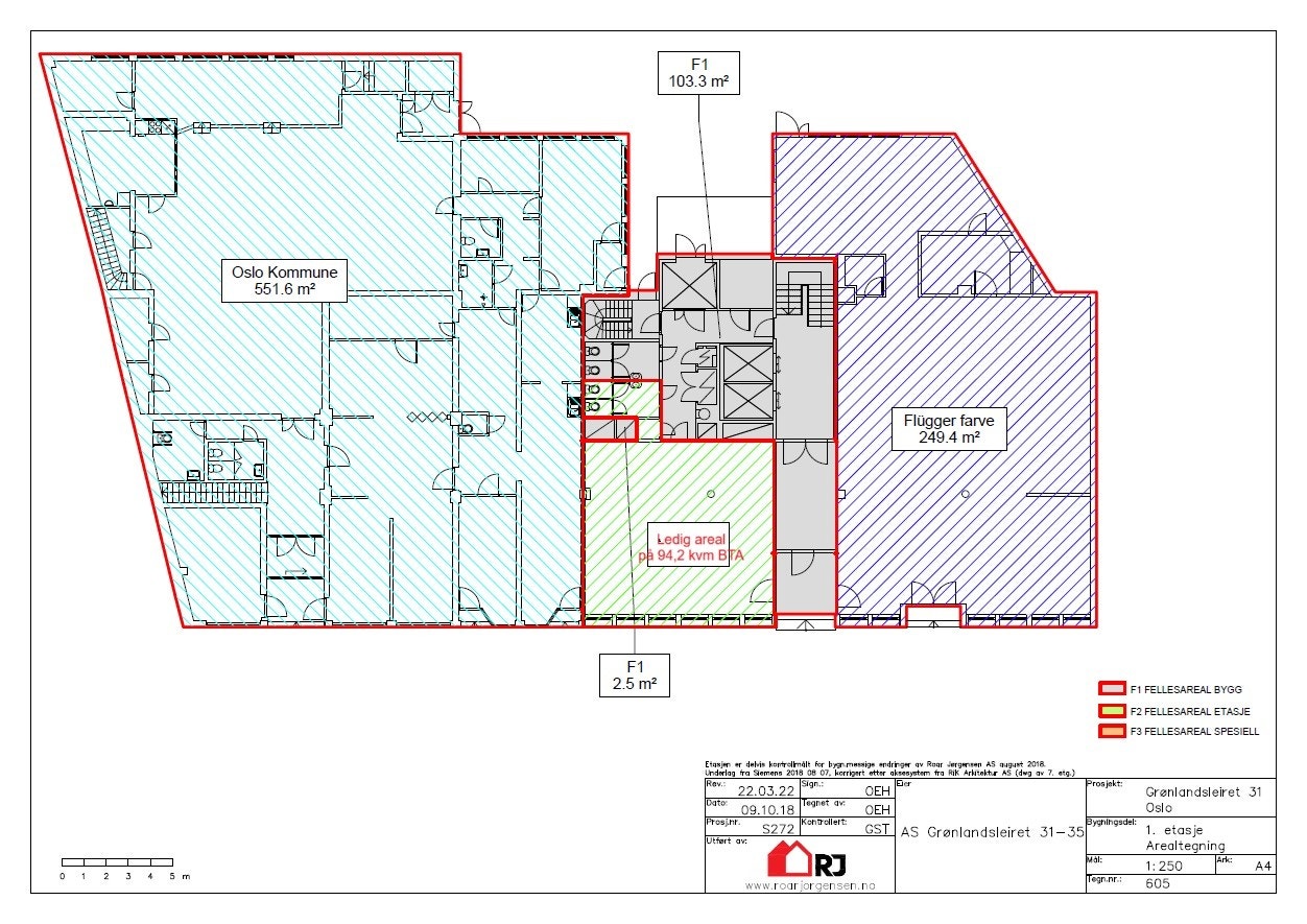 Planløsning 1.etg. Ledig areal på 96 kvm Galleribilde