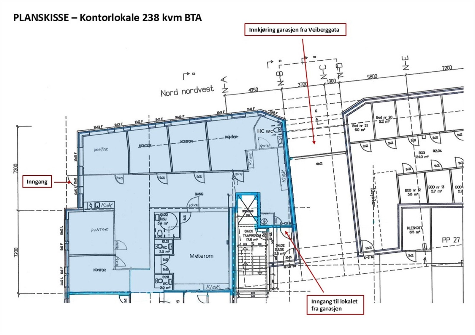 Planskisse Galleribilde