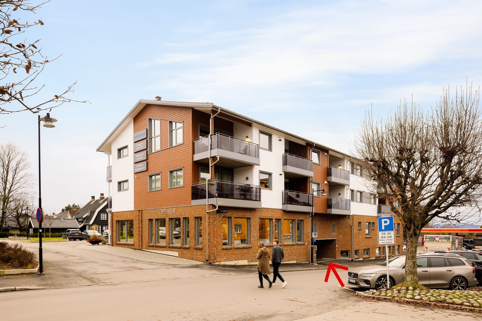 Innkjøring til parkeringskjeller fra Veiberggata Galleribilde