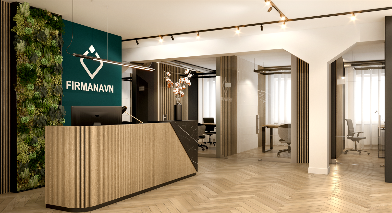 Illustrasjon nytt kontor Galleribilde