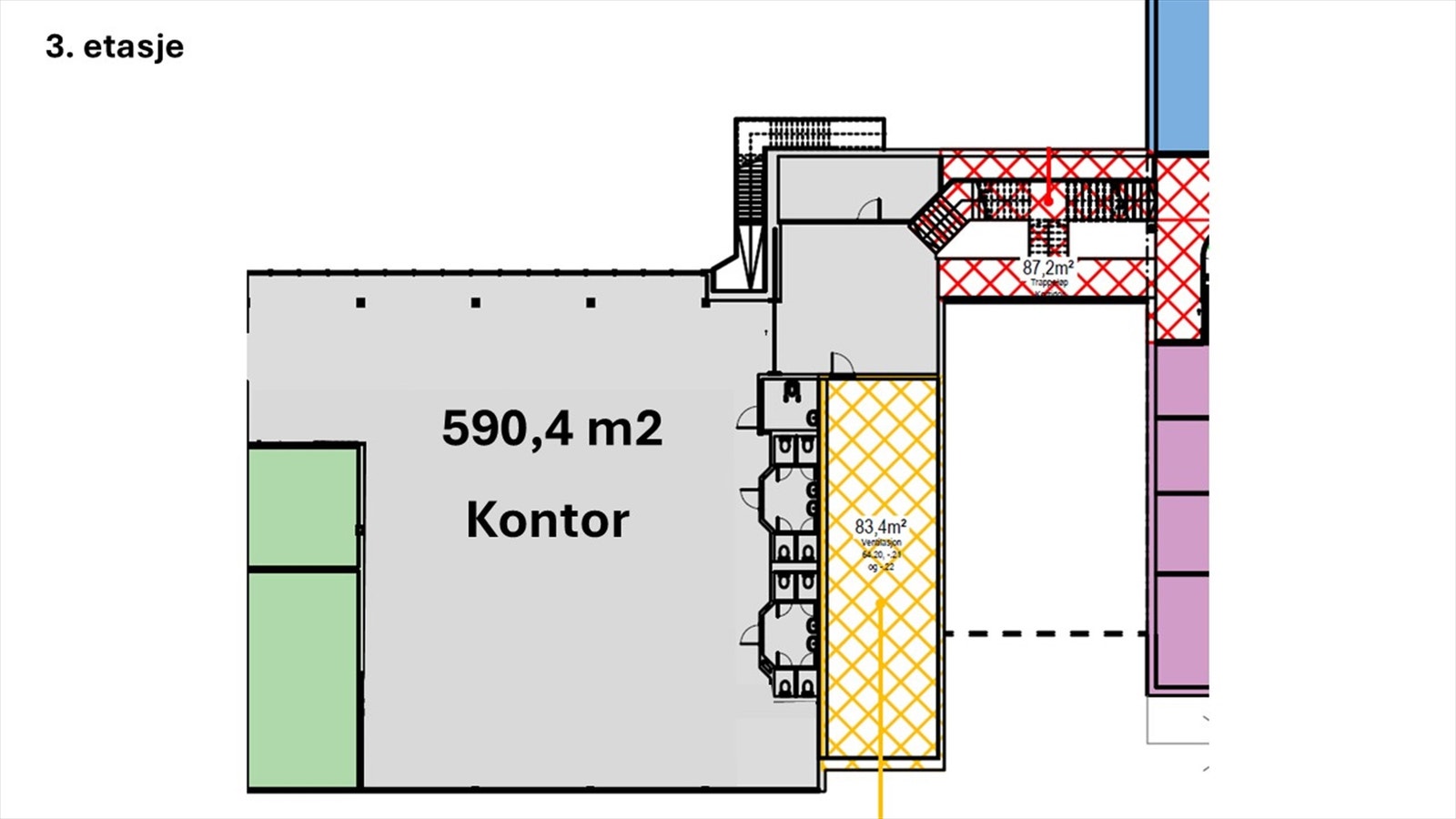 Ledige arealer 3.etg Galleribilde